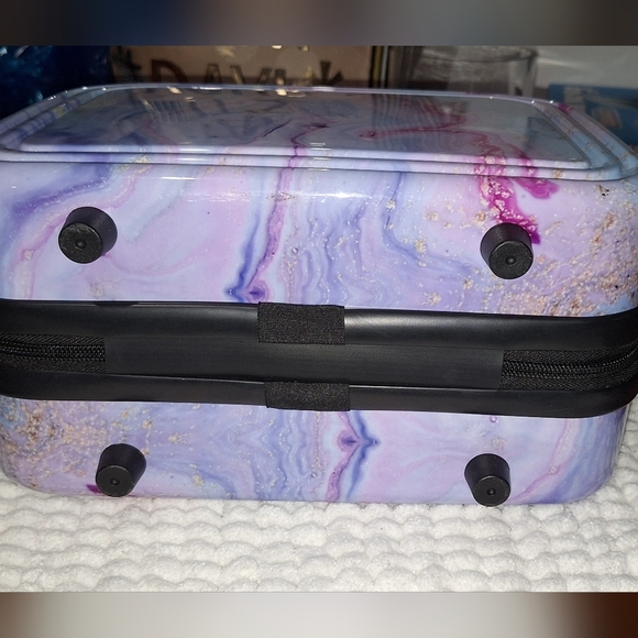 Triforce Elite Hardshell Cosmetic Makeup Case Luggage Carry On Multi Marble - Picture 4 of 11